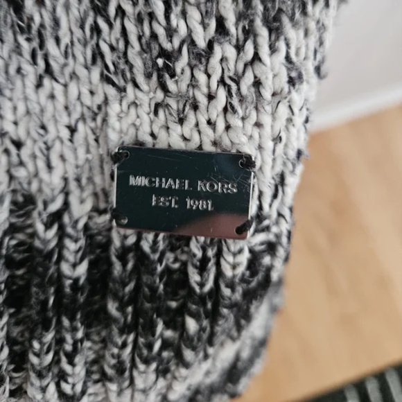 Michael Kors Women's Black and White Cowl Neck Sweater - Picture 3 of 3